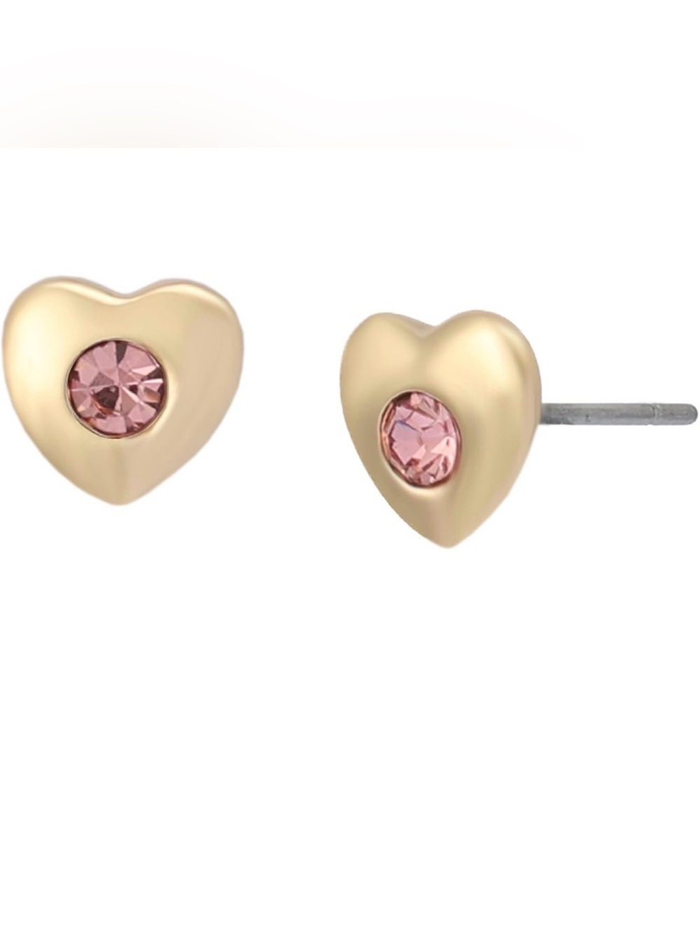 Betsey Johnson Glam Heart Stud Earrings